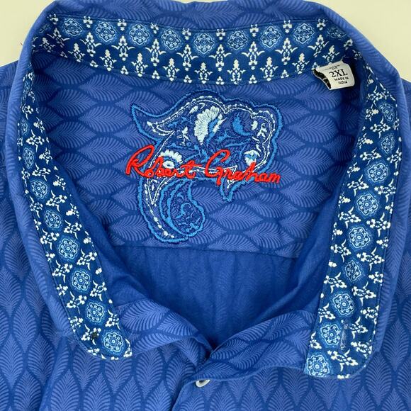 Robert‎ Graham Men's Becker Long Sleeve Shirt, Button Down, Sz. 2XL Preppy - Picture 6 of 10